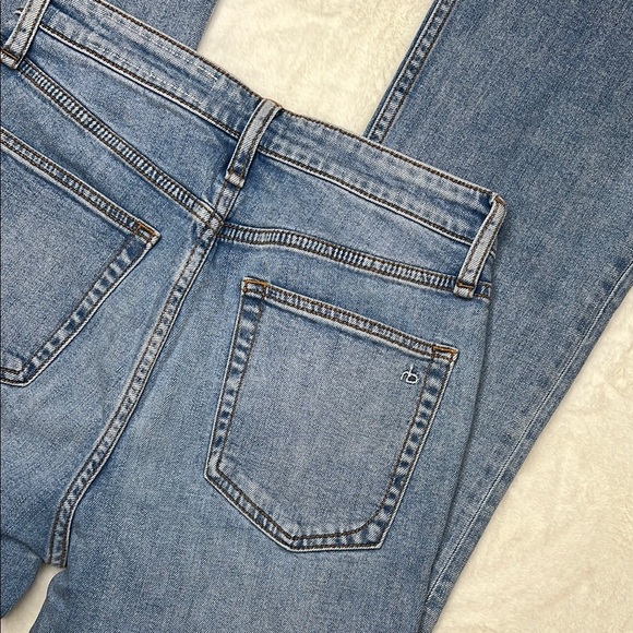 rag & bone Casey Raw Hem High Waist Ankle Flare Jeans Size 26 - Picture 14 of 14